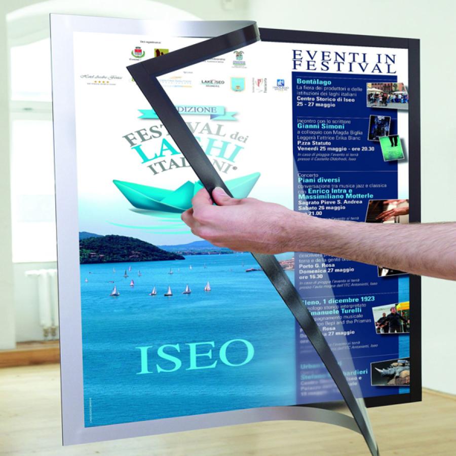 Formato Poster Formato 70 x 100 cm Stabilizzatore UV Durable 499201 Duraframe Poster 70 x 100 cm Cornice Espositiva Adesiva per Superfici Solide e Lisce Nero 